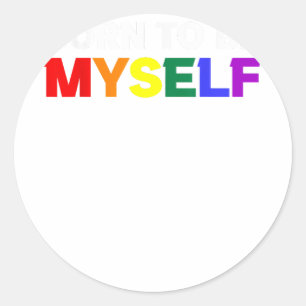 自生まれ身LGBTQゲイプライド ラウンドシール