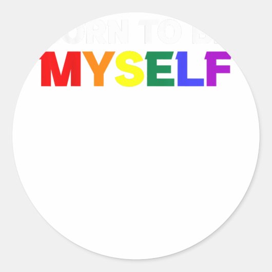 自生まれ身LGBTQゲイプライド ラウンドシール (正面)