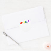 自生まれ身LGBTQゲイプライド ラウンドシール (封筒)