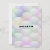 自由おもしろいの応援を新しい始まりに離婚 招待状 (裏面)