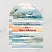 自由おもしろいの応援を新しい始まりに離婚 招待状 (正面/裏面)