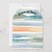 自由おもしろいの応援を新しい始まりに離婚 招待状 (裏面)