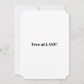 自由おもしろいの応援を新しい始まりに離婚 招待状 (裏面)