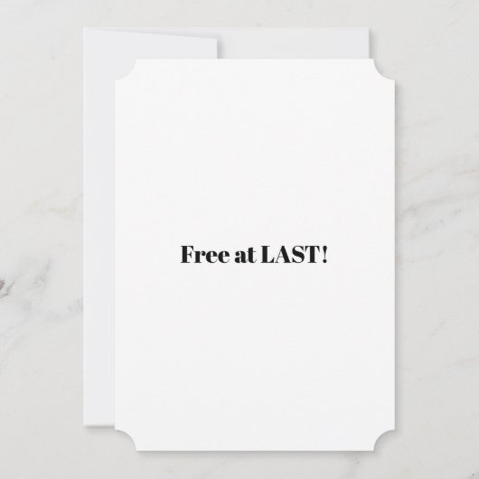 自由おもしろいの応援を新しい始まりに離婚 招待状 (裏面)