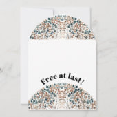 自由おもしろいの応援を新しい始まりに離婚 招待状 (裏面)