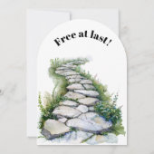 自由おもしろいの応援を新しい始まりに離婚 招待状 (裏面)