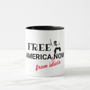 自由おもしろいアメリカ今ユーモアのアメリカ引用文 マグカップ