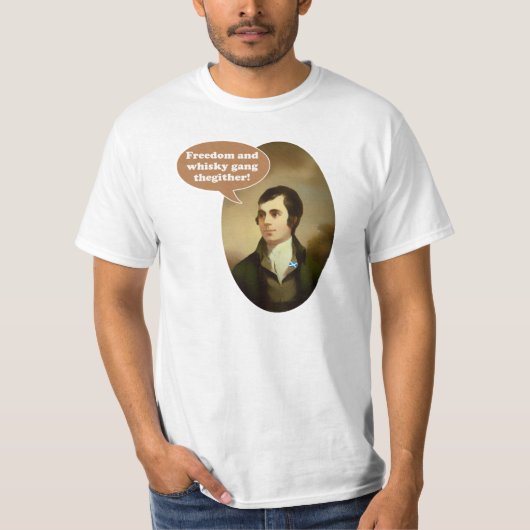 自由およびウィスキーの焼跡のTシャツ Tシャツ (正面)