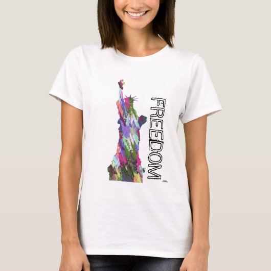 自由および自由のティーの州 Tシャツ (正面)