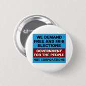 自由かつ公正な選挙 缶バッジ (正面&裏面)