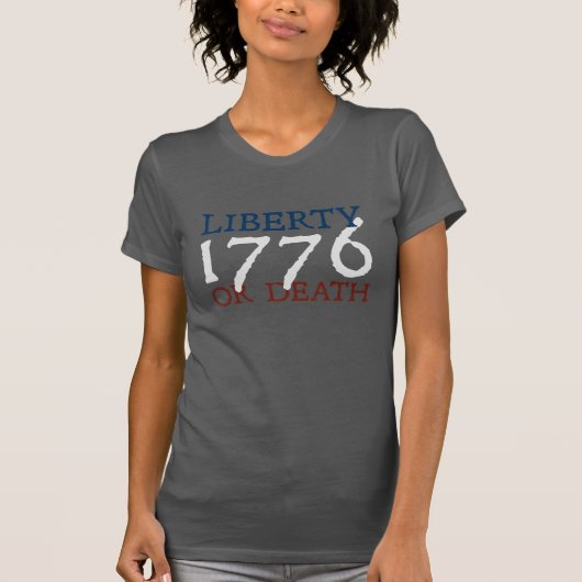 自由か死-白い1776年 Tシャツ (正面)