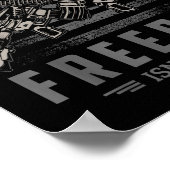 自由がただで得られるわけではないことを決して忘れません メモリアル ポスター (角)