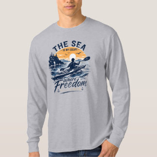 自由が始まる場所、それは海です Tシャツ Tシャツ