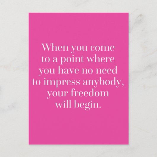 自由が引用文 ポストカード (正面)