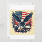 自由が永遠にパーティーの招待状 招待状 (裏面)