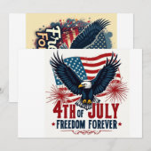 自由が永遠にパーティーの招待状 招待状 (正面/裏面)