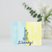 自由だ!ウクライナ国旗 ポストカード (スタンド正面)