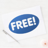 自由だ！シール 楕円形シール (封筒)