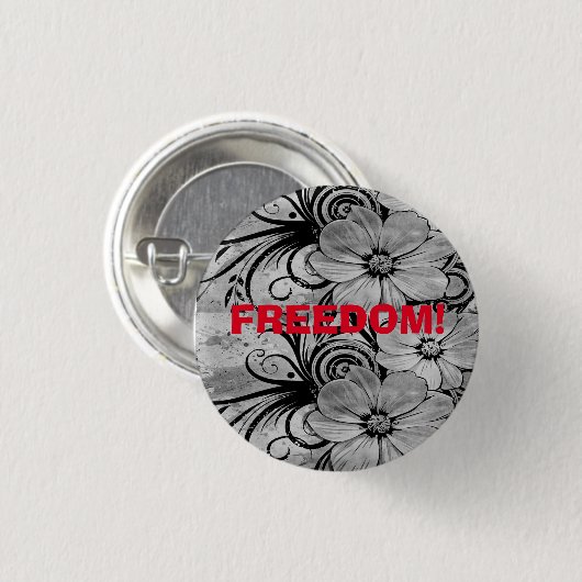 自由だ！ボタン. 缶バッジ (正面&裏面)