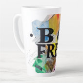 自由である カフェラテマグ (左アングル)