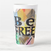 自由である カフェラテマグ (正面)