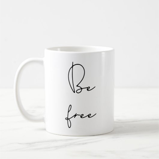 自由である コーヒーマグカップ (左)