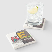 自由である ストーンコースター (横)