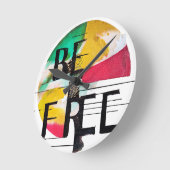 自由である ラウンド壁時計 (傾斜)