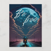 自由である | moonlightで乗るバイク ポストカード (正面)