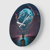 自由である | moonlightで乗るバイク ラージ壁時計 (傾斜)