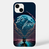 自由である | moonlight Tシャツでバイクに乗る Case-Mate iPhoneケース (裏面)