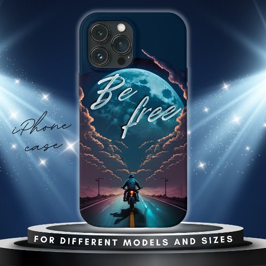 自由である | moonlight Tシャツでバイクに乗る Case-Mate iPhoneケース