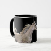自由でであって下さい。 馬のコレクション。 アラビアの灰色 マグカップ (正面左)