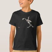 自由でのびのびとしているニワトリの全身骨格 Tシャツ (正面)