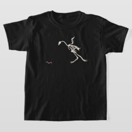 自由でのびのびとしているニワトリの全身骨格 Tシャツ