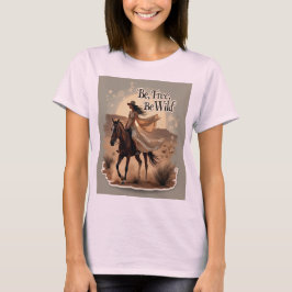 自由でワイルド・ウィメンズ Tシャツ