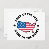 自由で勇敢 ポストカード (正面/裏面)