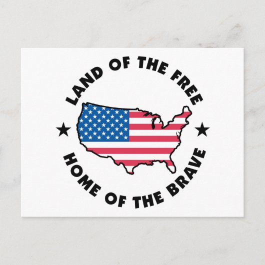 自由で勇敢 ポストカード (正面)