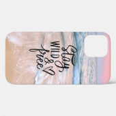 自由で荒々しい生活を続ける | ビーチ撮影引用文 Case-Mate iPhoneケース (裏面 (横))