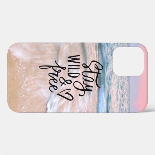 自由で荒々しい生活を続ける | ビーチ撮影引用文 Case-Mate iPhoneケース (裏面 (横))