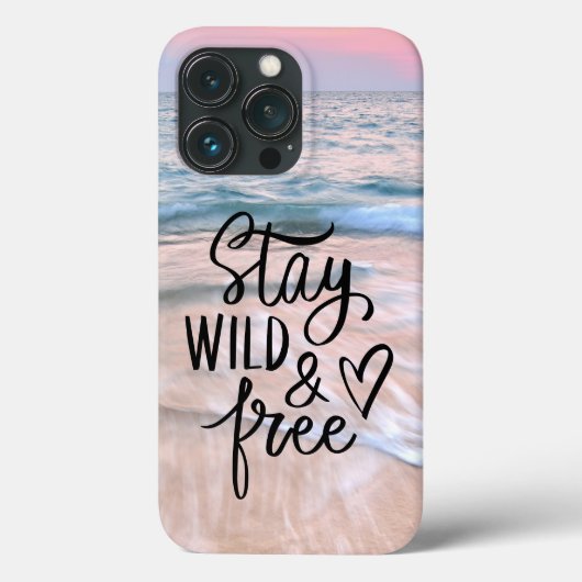 自由で荒々しい生活を続ける | ビーチ撮影引用文 Case-Mate iPhoneケース (裏面)