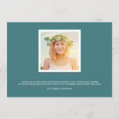 自由で集中 |卒業式 |濃い サンキューカード (裏面)