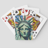 自由とアメリカ国旗のニューヨークの女神 トランプ (裏面)