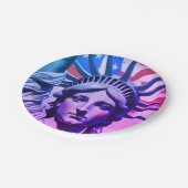 自由とアメリカ国旗のニューヨークの女神 ペーパープレート (アングル)