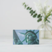 自由とアメリカ国旗の像 名刺 (スタンド正面)