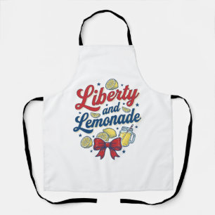 自由とレモネード愛国レモンベクターTシャツ_ エプロン