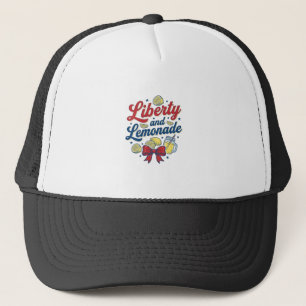 自由とレモネード愛国レモンベクターTシャツ_ キャップ