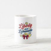 自由とレモネード 愛国的なレモンベクターTシャツ_ コーヒーマグカップ (中央)
