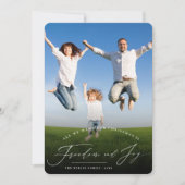 自由と喜びのクラシックタイポグラフィモダン写真 シーズンカード (正面)