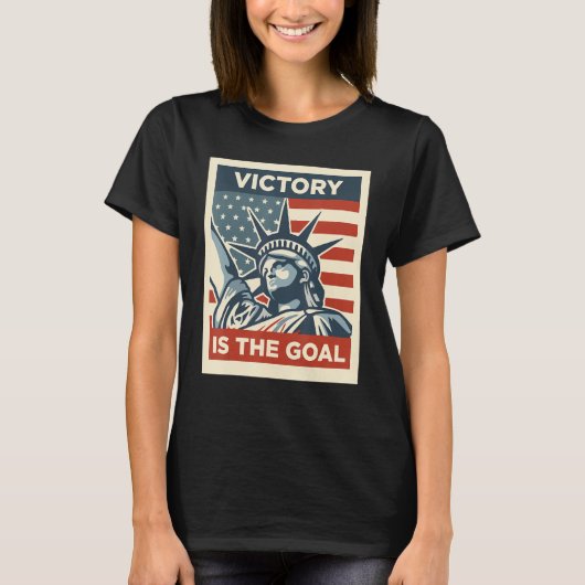 自由と希望の象徴アメリカの自由の女神 Tシャツ (正面)